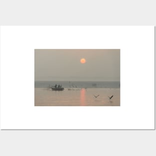 Ganga Sunrise 01 Posters and Art